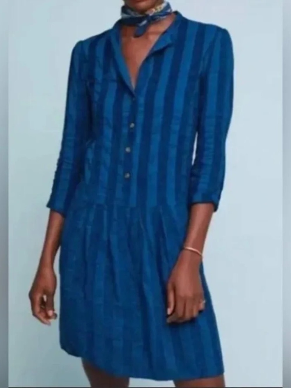 The Odells | Sonia Striped Mini Dress in Blue